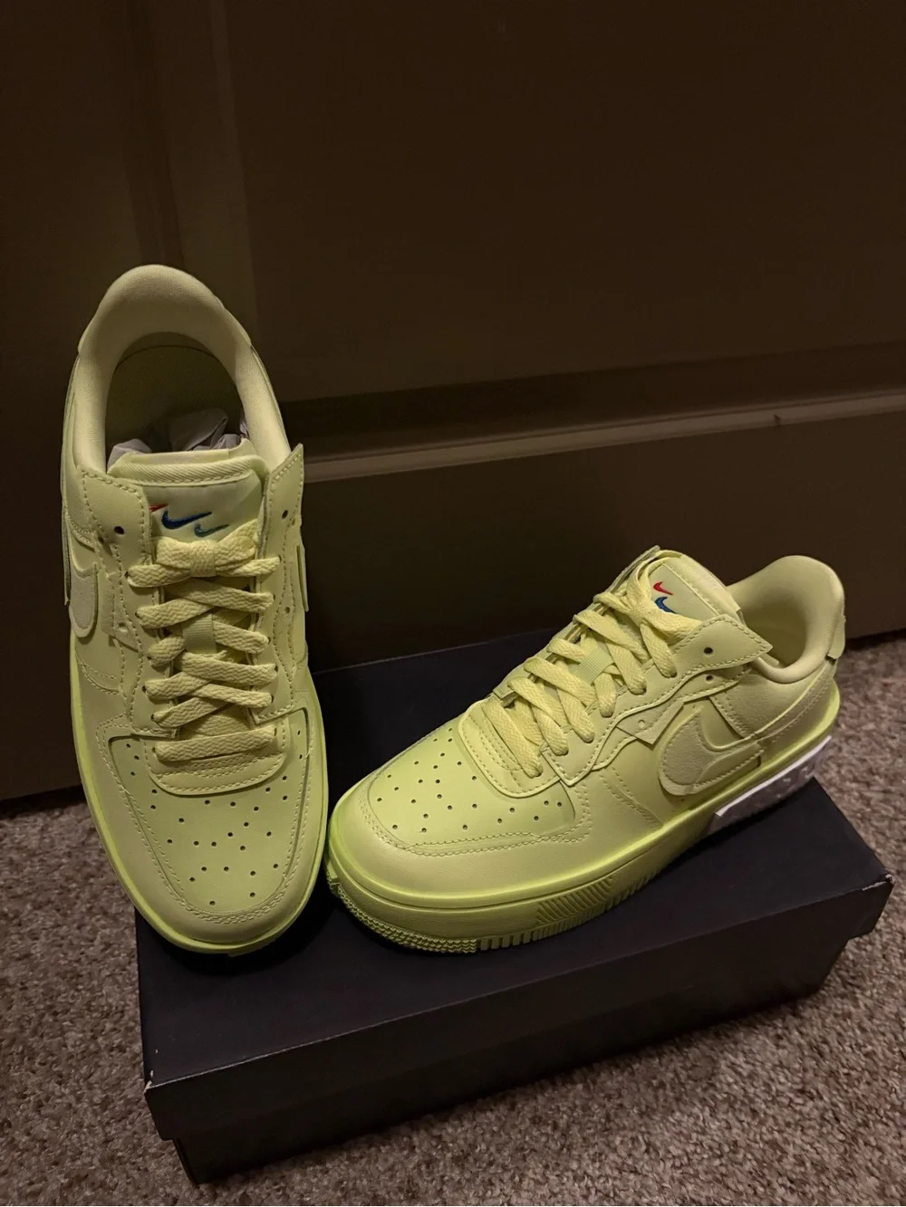 Nike Kids Neon Yellow Low-Top Sneakers
